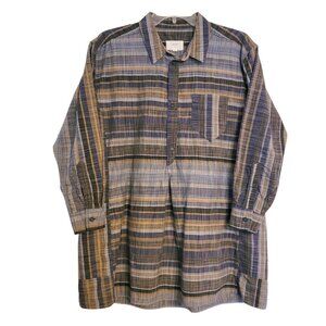 Billy Reid Cotton Striped Popover Tunic Top